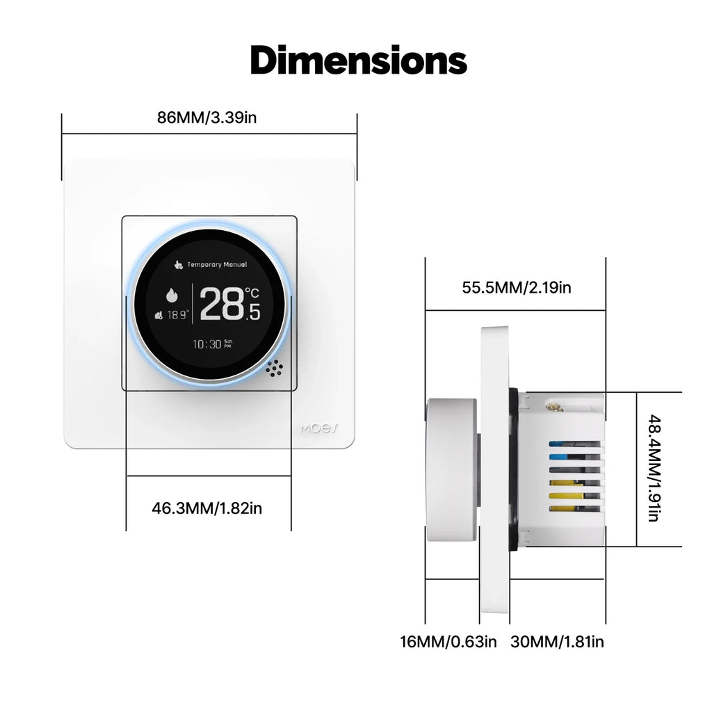MOES Smart Knob Thermostat - Wi-Fi Heating Control