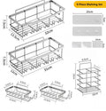 No Drilling Stainless Steel Corner Shelf - Double Layer Bathroom & Kitchen Storage