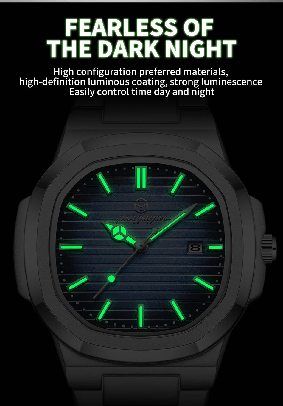 2026 Luxury Military Square Men's Watch - Waterproof Luminous Date Week Quartz