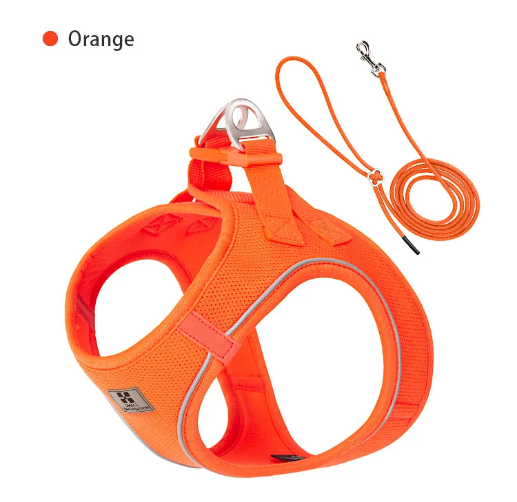 Dog Harness Leash Set - Adjustable, Reflective for Small to Medium Pets