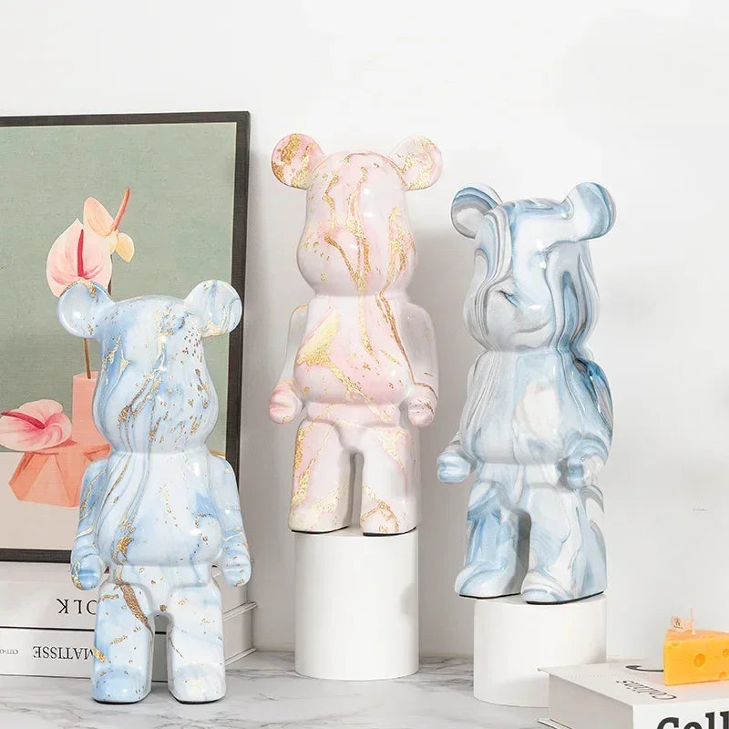 Vabena Luxury Aesthetic Nordic Resin Bear Sculpture - Home Decor