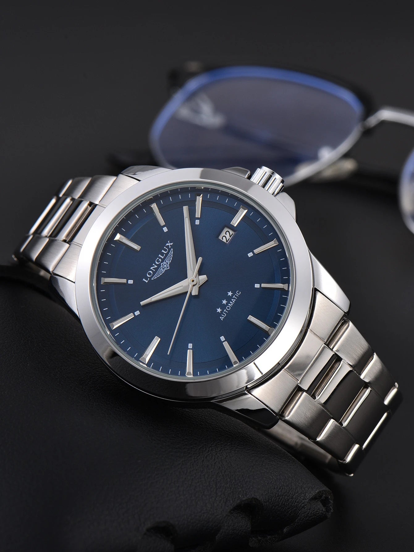 Men's Automatic Watch | Mechanical Business Date Stainless Steel Luminous Waterproof