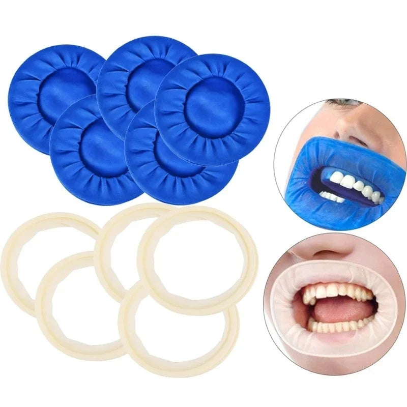 JUMTOP 10Pcs Dental O-Shape Disposable Rubber Dam Mouth Retractors