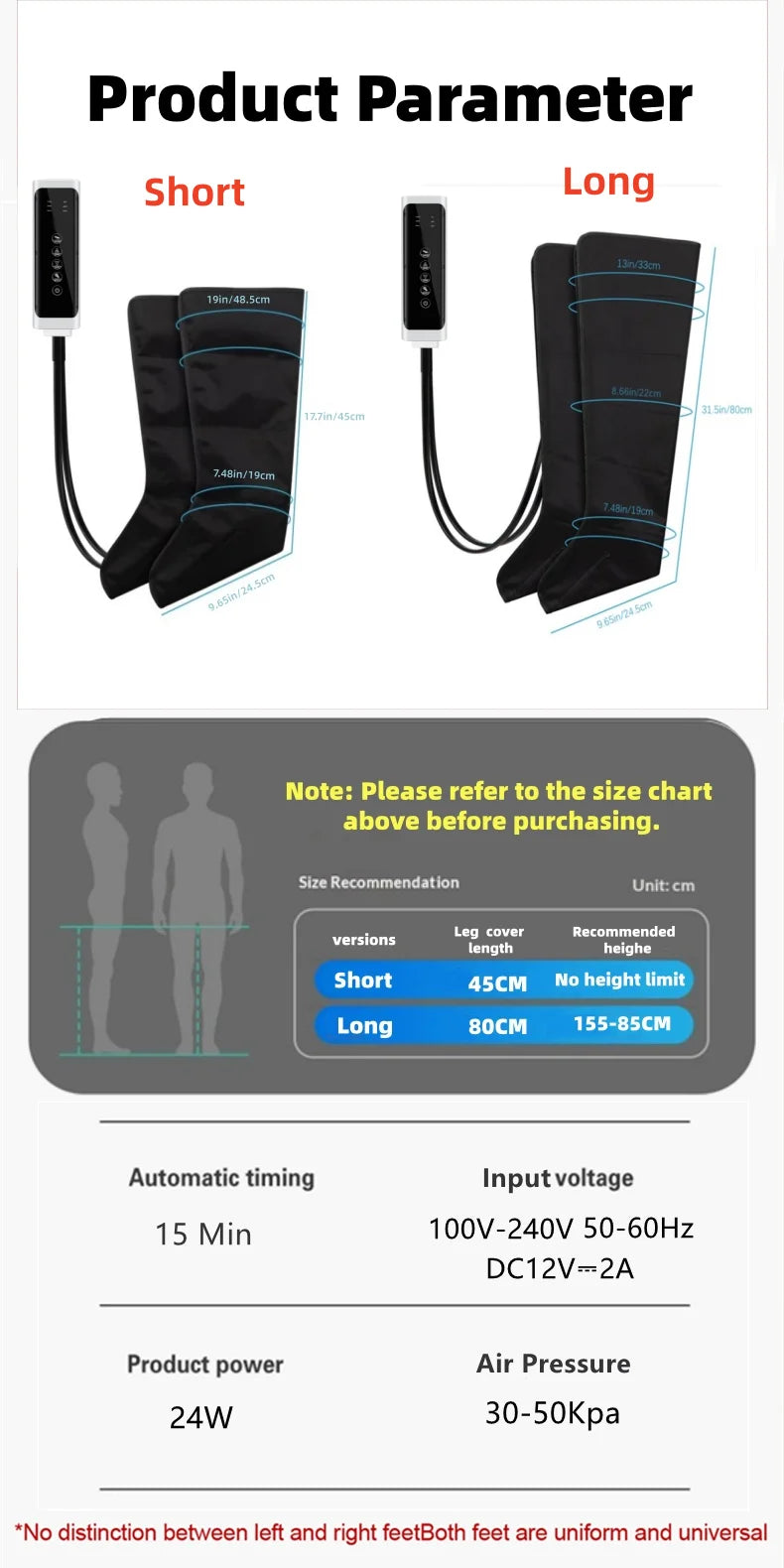 Leg & Foot Air Wave Massager Boots | Smart Circulation Recovery