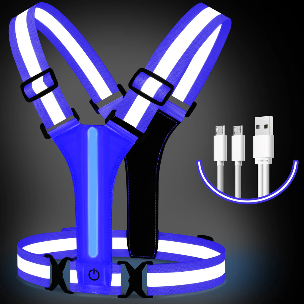 Enhanced Visibility Reflective Safety Vest - Adjustable for Running & Cycling