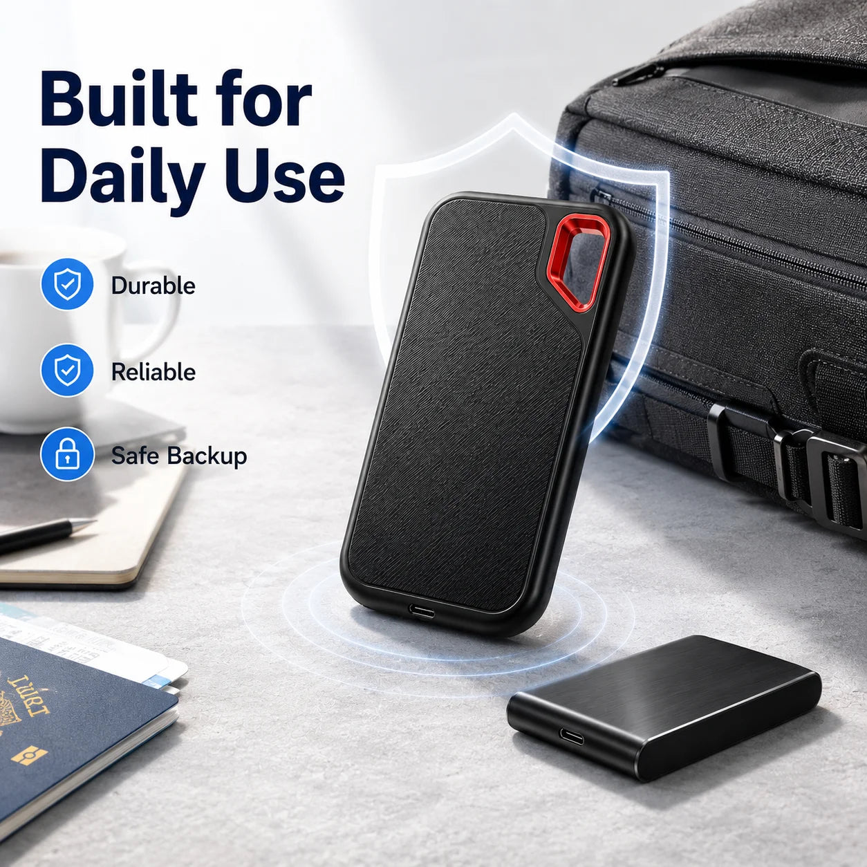 4TB Portable SSD Waterproof Shockproof High-Speed External Drive Pro