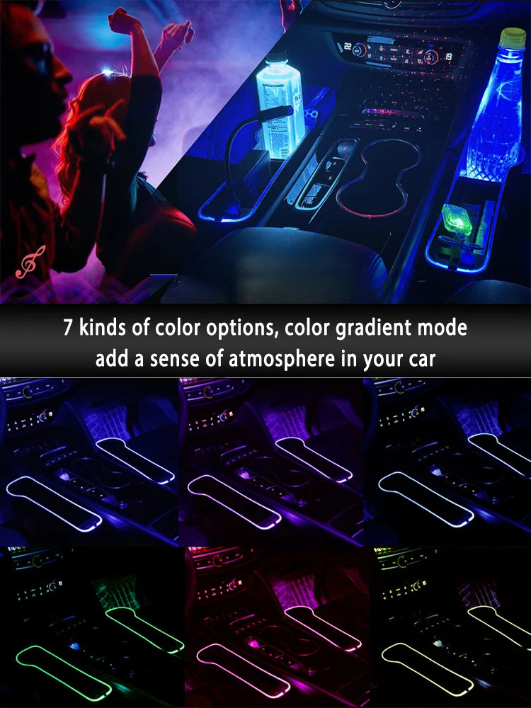 Car Seat Gap Filler & Organizer with LED & Dual USB