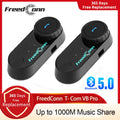 Freedconn T-Com VB Bluetooth Intercom | 6-Rider Motorcycle Headset & FM