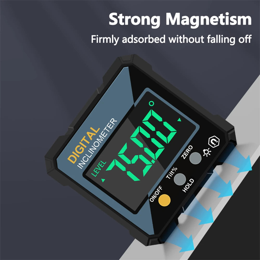Vabena 4-Sided Magnetic Dual Laser Digital Inclinometer | Woodworking Angle Finder