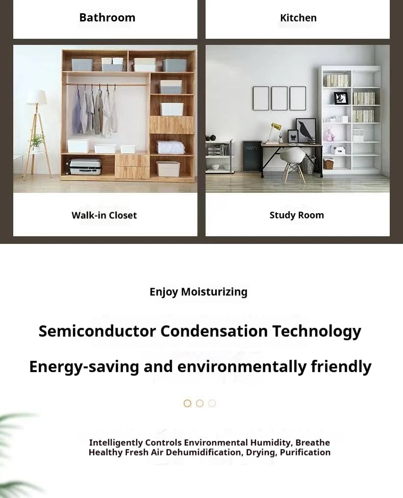 Homefish Portable Mute Dehumidifier | Moisture Absorber & Air Dryer for Home, Office