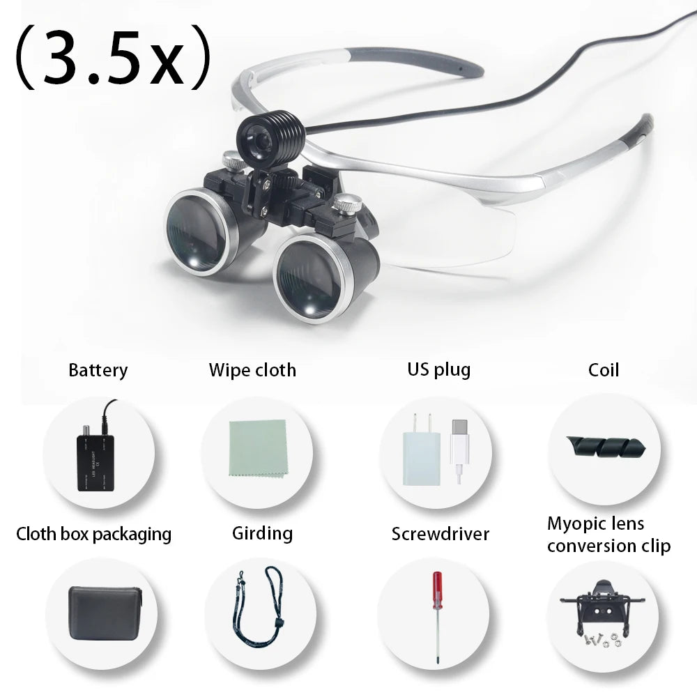 Dentistry Binocular Magnifier 2.5X/3.5X - Ultralight Dental Loupes