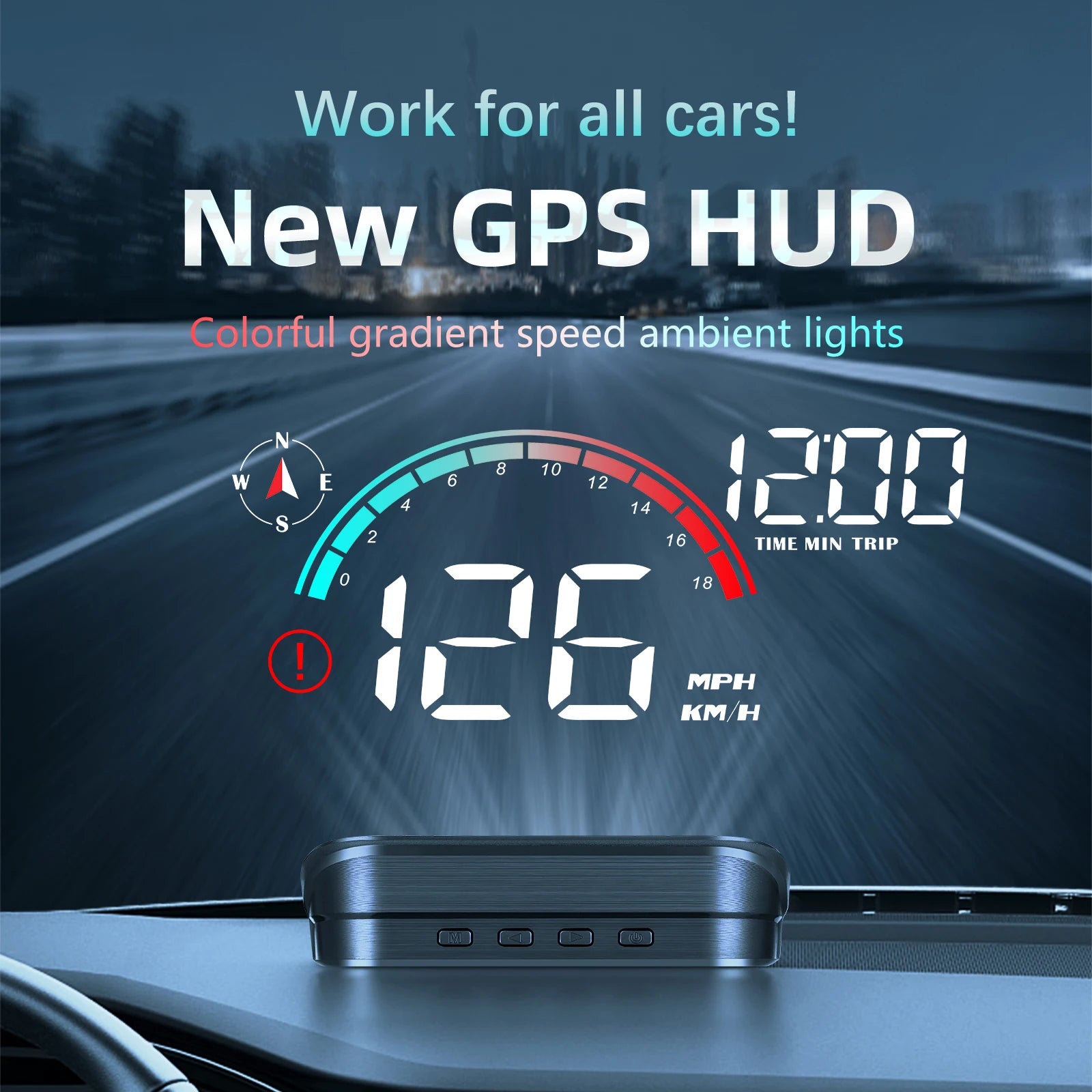M22 Car HUD Head Up Display | Universal GPS Speedometer Projector