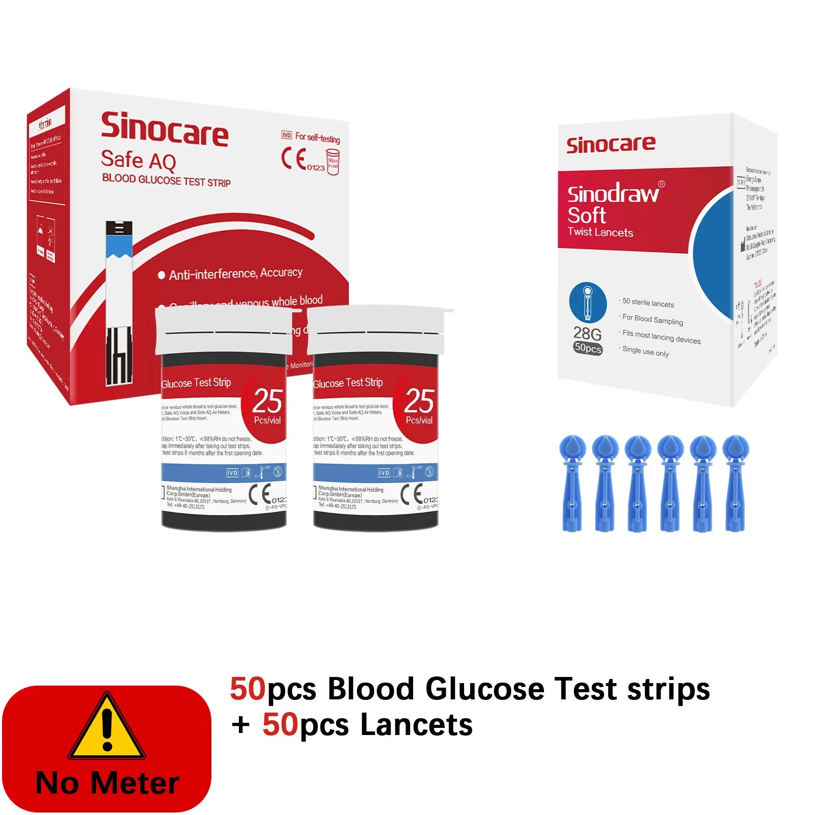 Safe AQ Blood Glucose Meter Kit – Fast Diabetes Blood Sugar Monitor