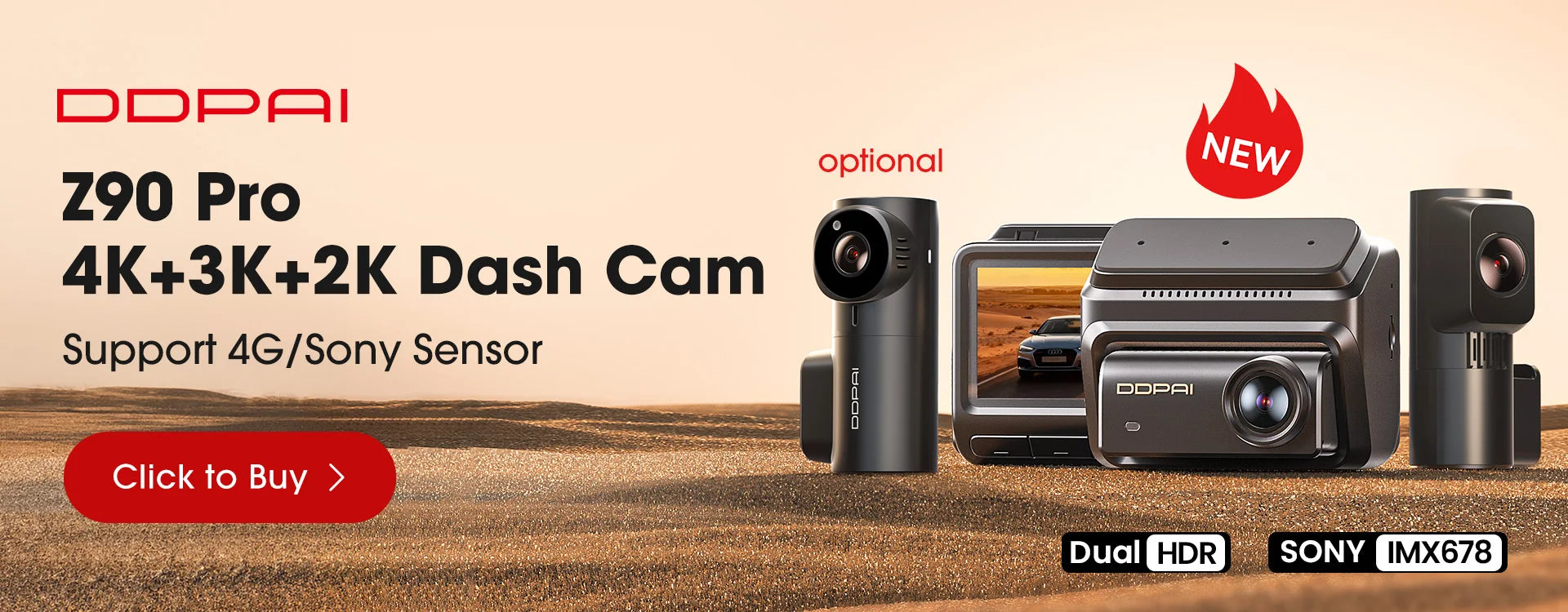 DDPAI Z50 Pro 4K Dash Cam with GPS, ADAS & Night Vision