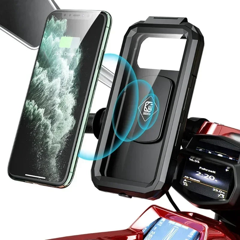 Motorcycle Wireless Charger Phone Mount - QC 3.0 Fast Charging Holder