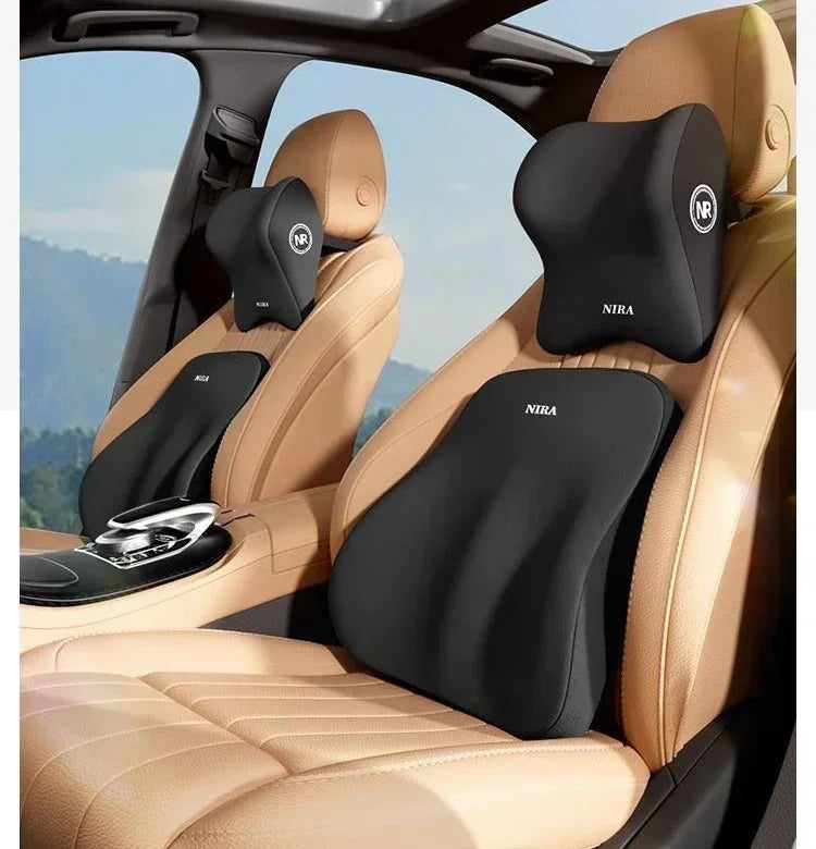 Amagi Memory Foam Car Comfort Set - Headrest, Lumbar, Back Support