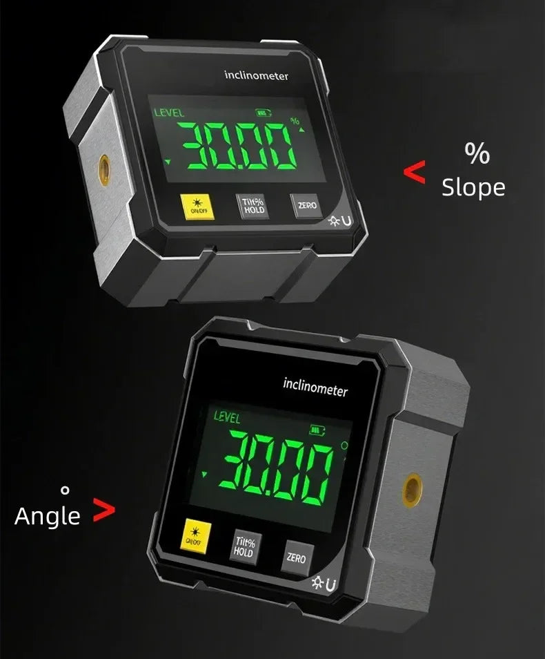 Digital Inclinometer with Dual Magnets & Laser Levels