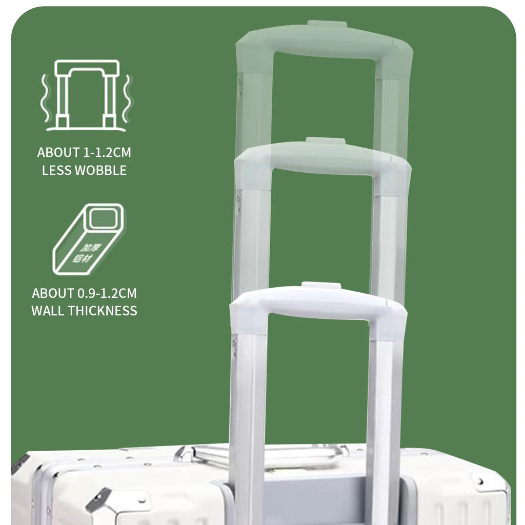 Aluminum Frame Luggage Set - USB & TSA Lock 20-28"