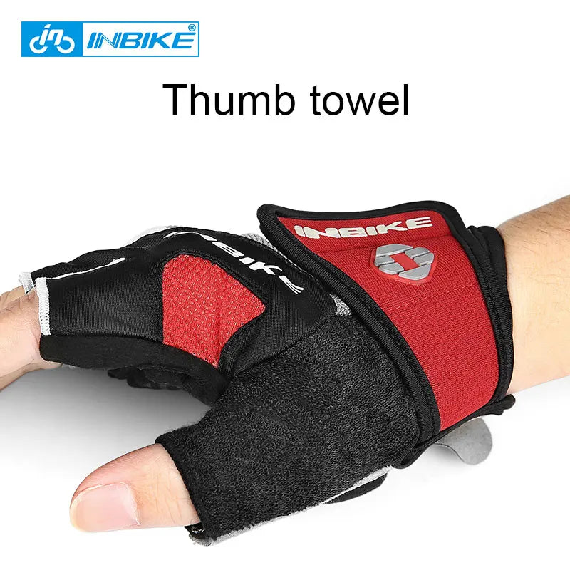 INBIKE Shockproof Gel Pad Cycling Gloves - Half Finger Summer Sport
