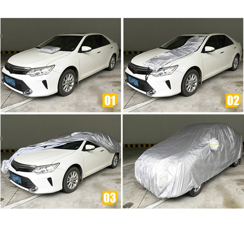 Vabena Universal Car Cover | All-Weather Outdoor Protection Snow Sun Dust Shield