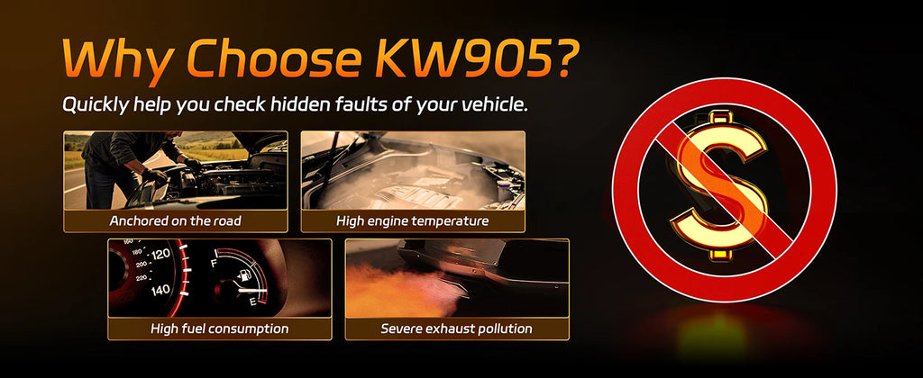 2026 KONNWEI KW905 OBD2 Scanner Bluetooth 5.0 Car Diagnostic Tool