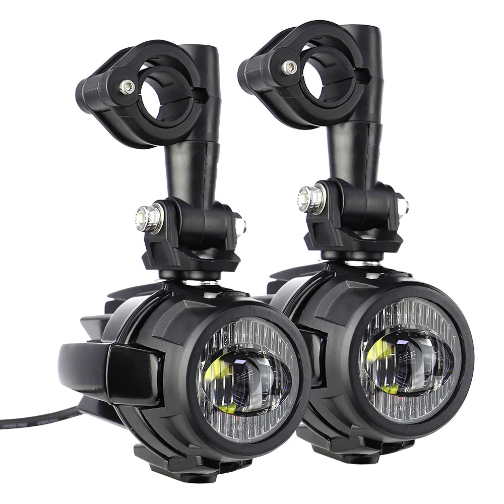 High-Performance Auxiliary LED Fog Lights for BMW R1200GS F800GS K1600 & Universal Motorcycles | 40W 6000K
