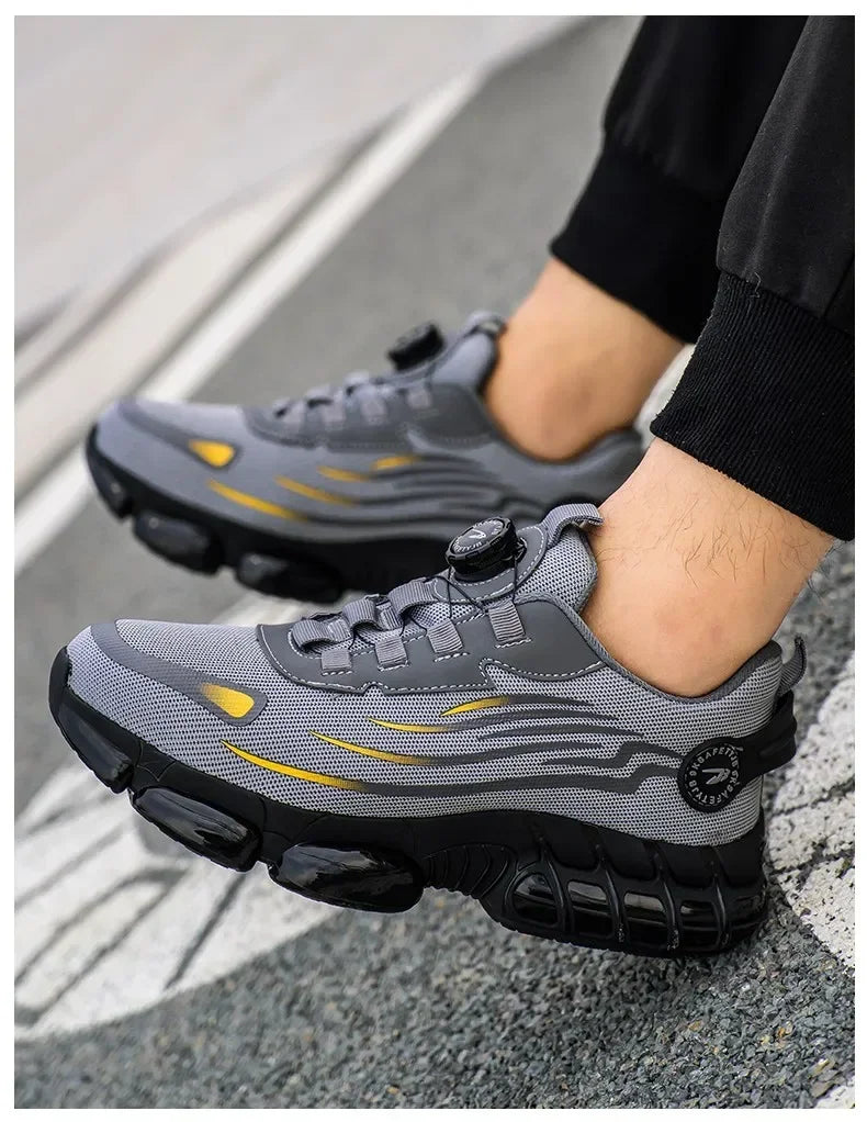 Vabena Lace-Free Steel Toe Safety Sneakers for Ultimate Work Comfort