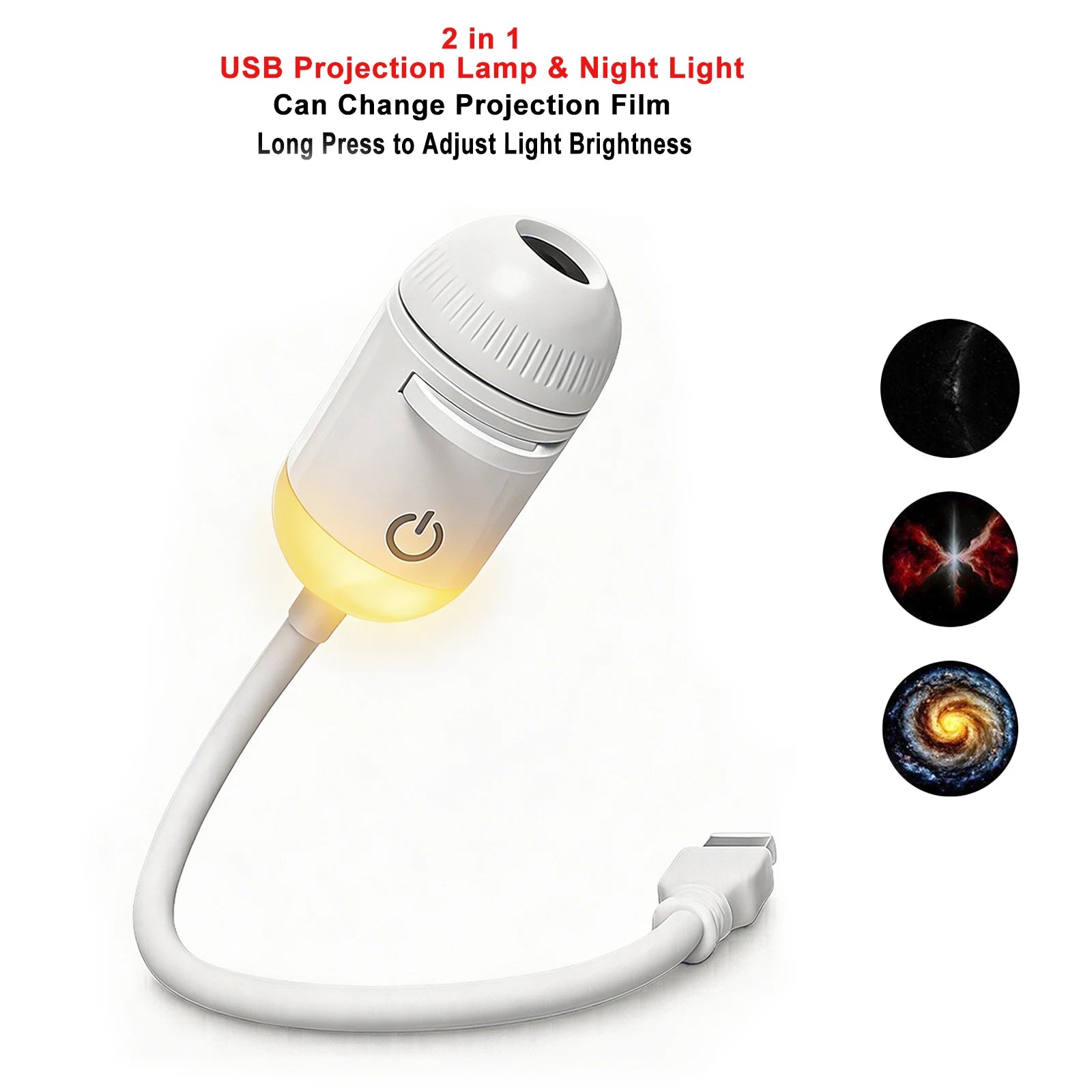 USB Car Star Projector Light | LED Interior Ambient Galaxy Lighting