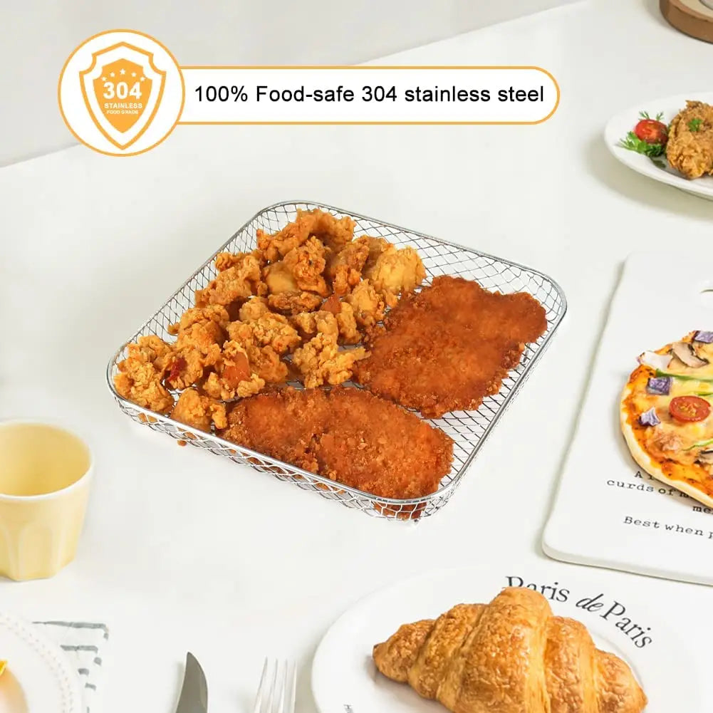 Crispy Chips Non-Stick Baking Basket Tray | Oven Fryer Mesh Pan