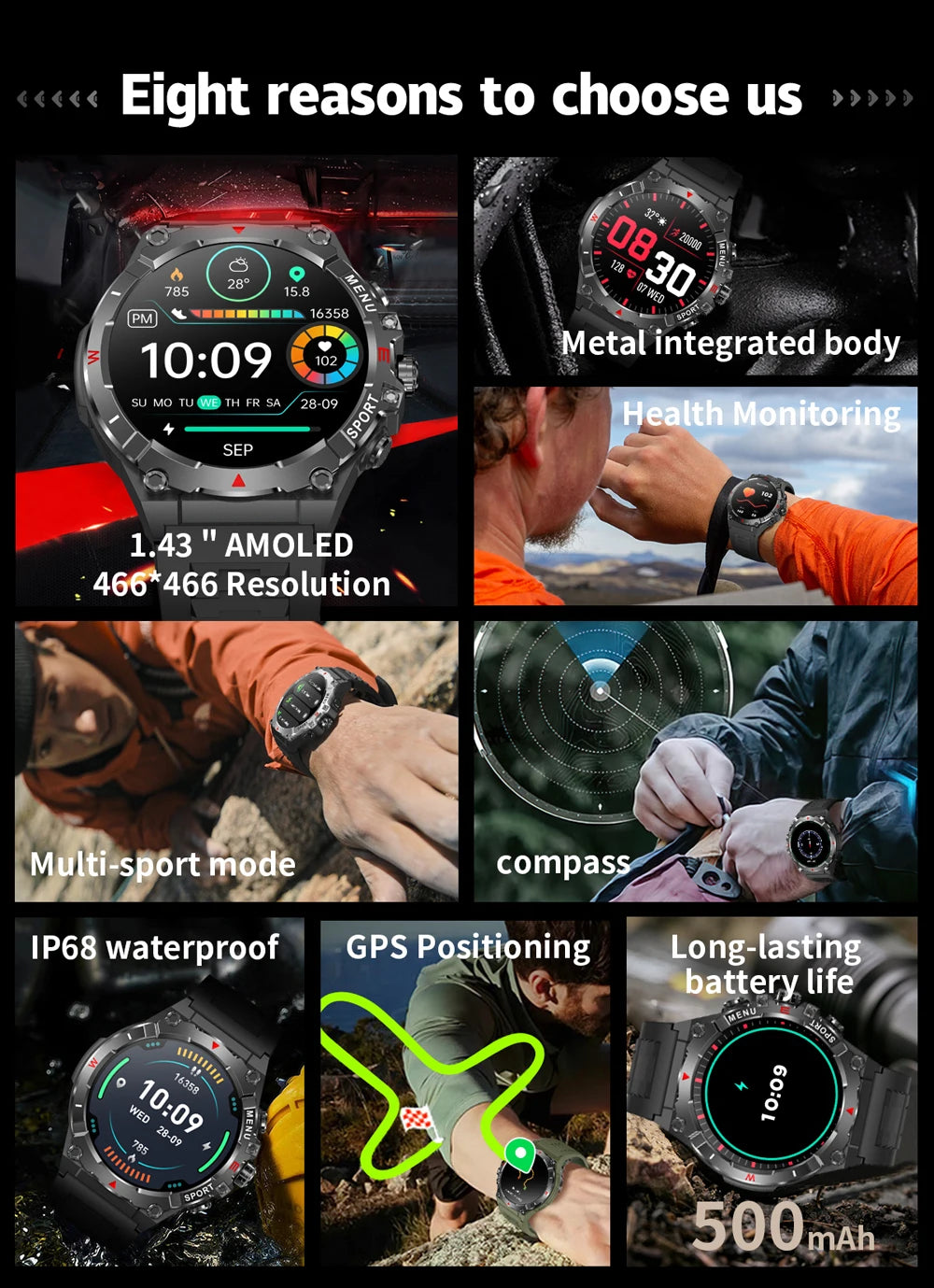 COLMI V76 GPS Smartwatch | Ultra AMOLED & Bluetooth Call