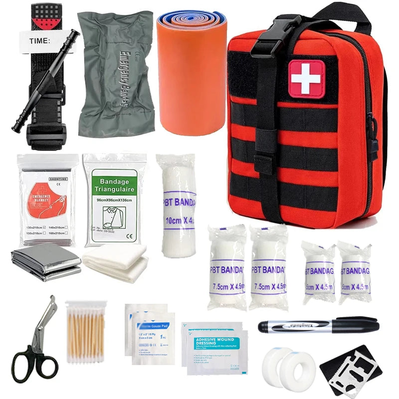 IFAK First Aid Kit 70 Pcs with Tourniquet & Survival Backpack - Emergency Medical Gear