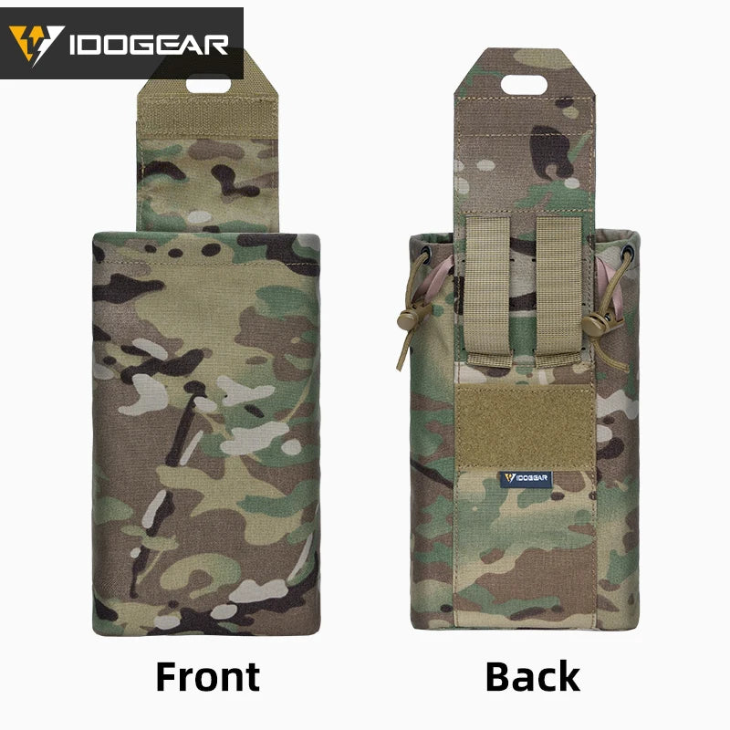 IDOGEAR Tactical MOLLE Foldable Dump Pouch - Durable Mini Drop Bag
