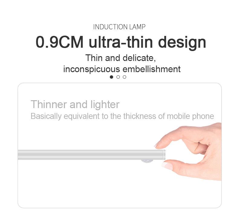 USB-C Rechargeable Motion Sensor LED Cabinet Light - Kitchen & Wardrobe