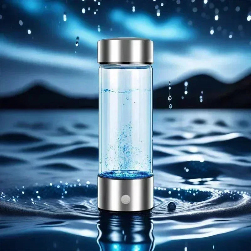 Hydrogen-Rich Water Generator Bottle - Portable Antioxidant Ionizer 420ml
