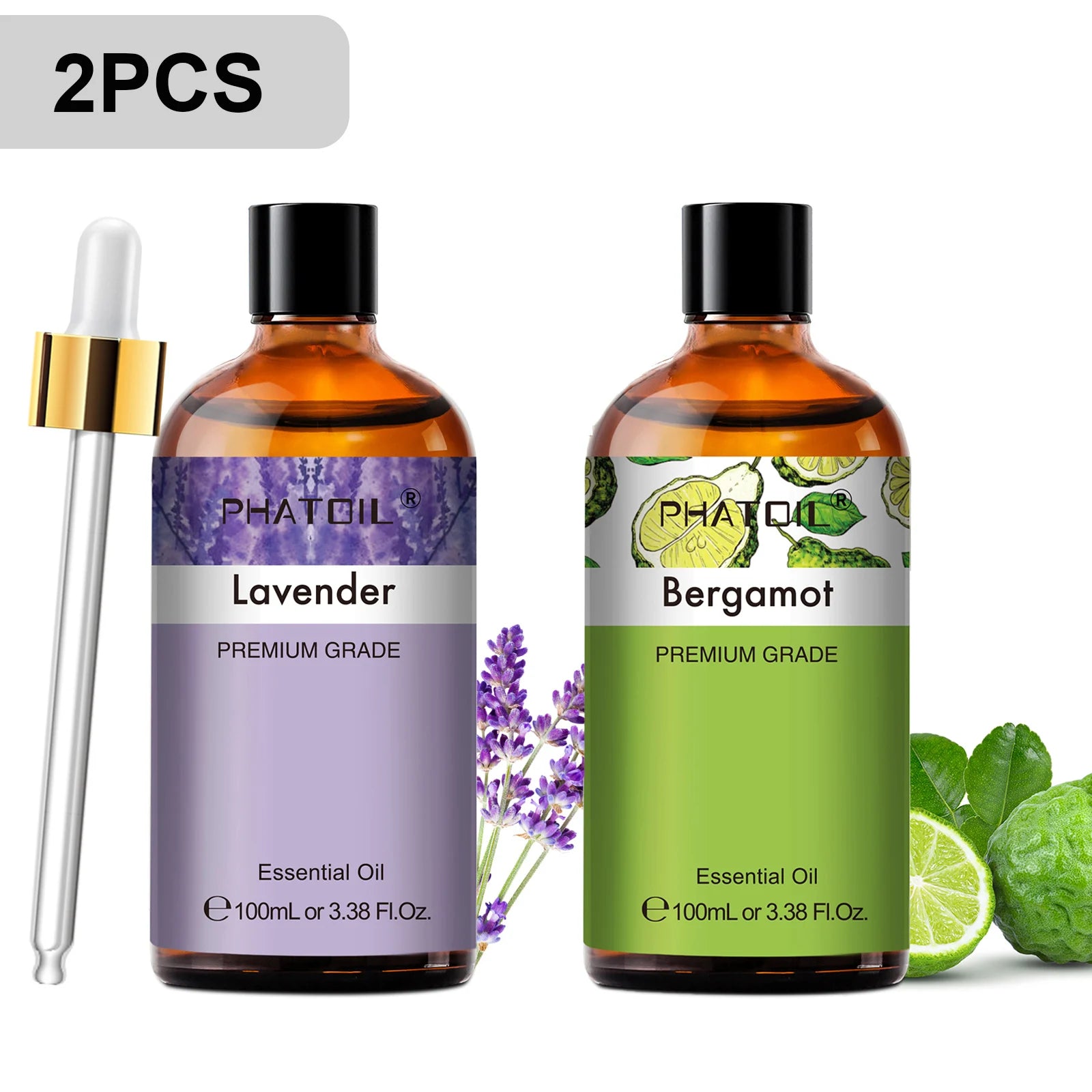 PHATOIL Premium Essential Oil Blend - Sandalwood, Lavender, Eucalyptus, Peppermint