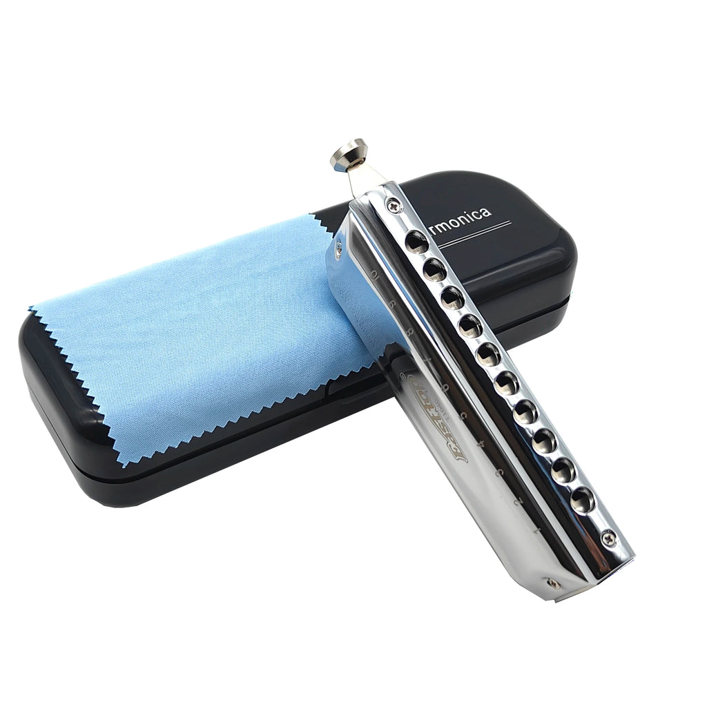 Professional Chromatic Harmonica C Key - 10 Holes, 40 Tones for All Ages