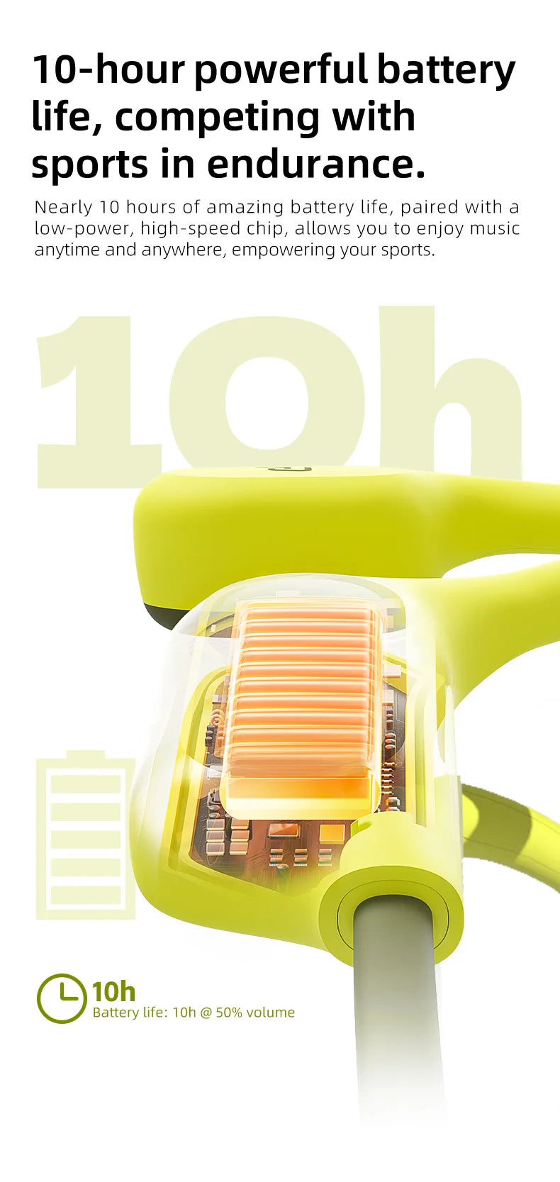 POLVCDG X9 Bone Conduction Headphones - 32GB IPX8 Waterproof