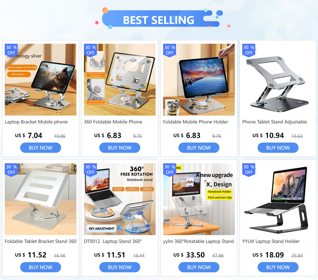 YYLMONE Adjustable Aluminum Stand for Phone, Tablet & Laptop