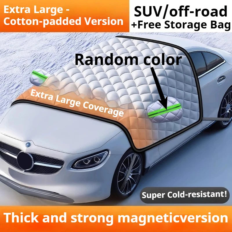 Vabena Car Windshield Snow Cover - All-Season 3 Window Sun Blocker