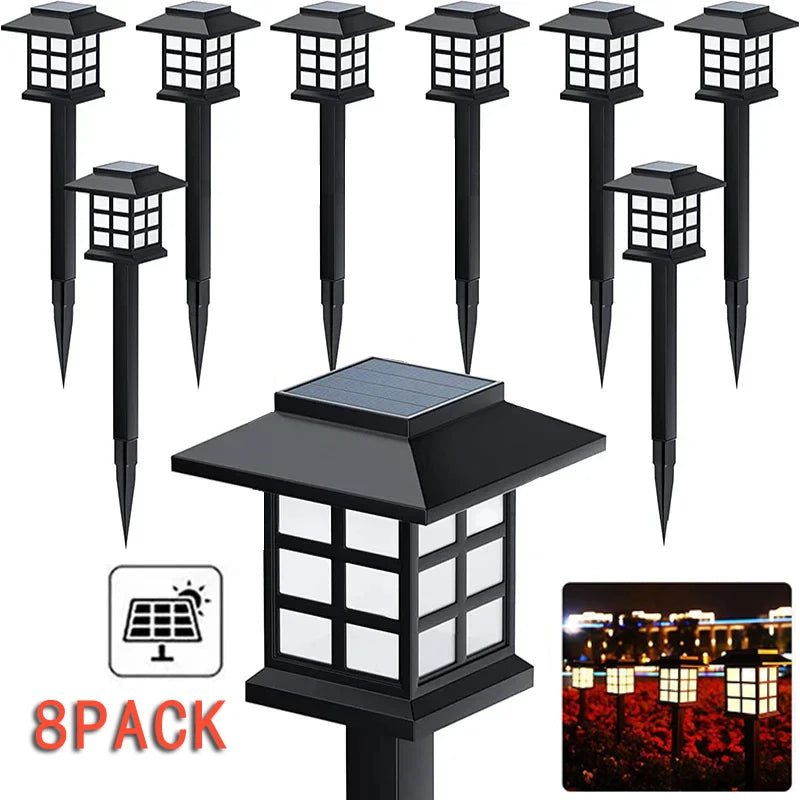 Solar Pathway Lights 8-Pack | Outdoor Waterproof Garden Decor