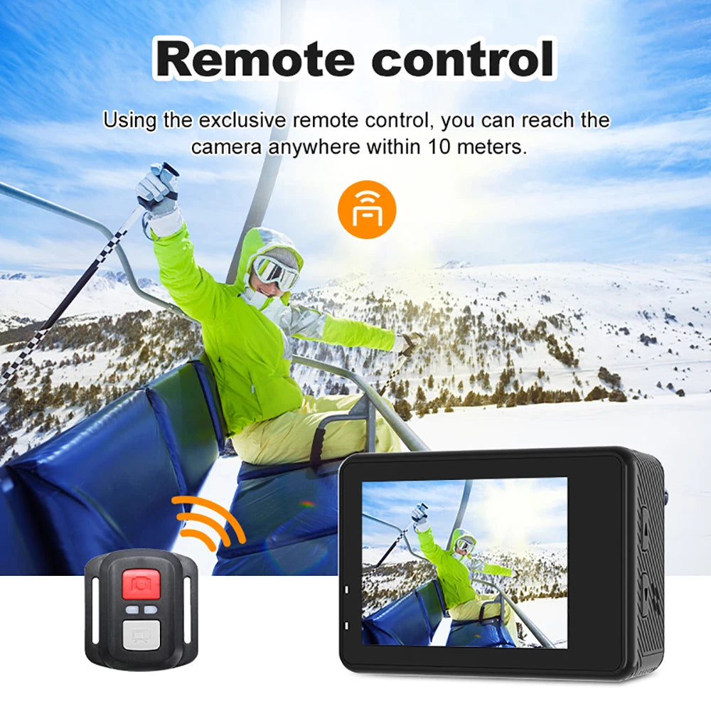 Sony IMX576 5K 4K 60FPS Waterproof 48MP Wi-Fi Action Camera for Adventure