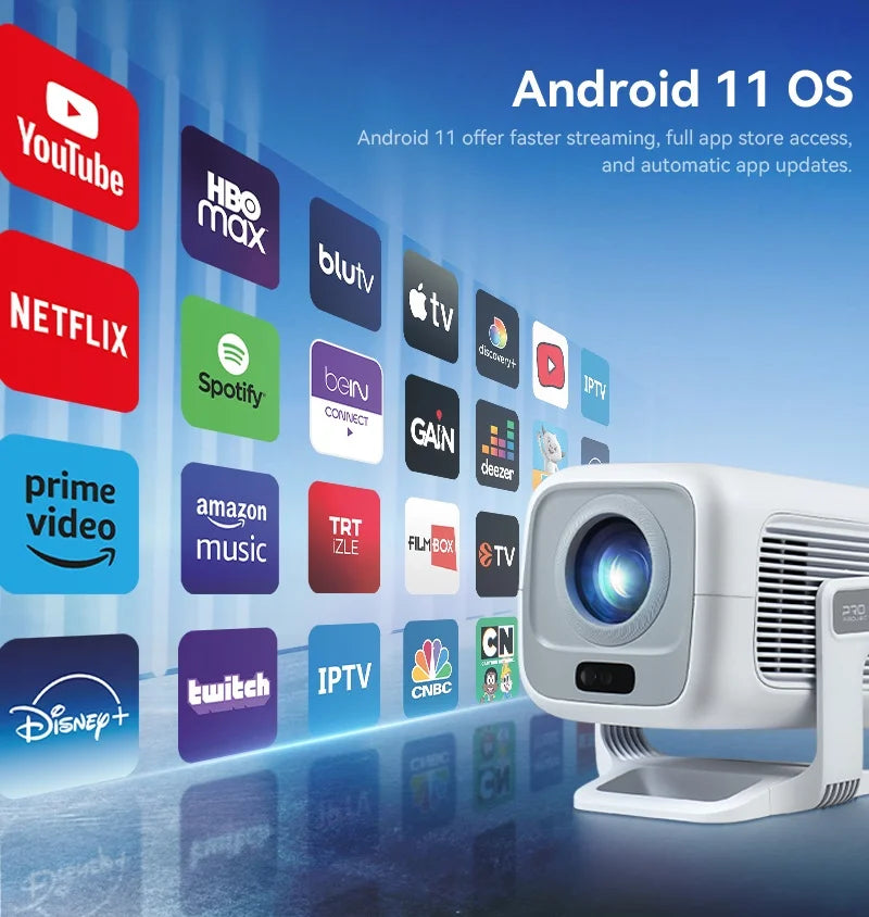 DITONG X3Plus HD Projector | Native 1080P 4K WIFI6 Android