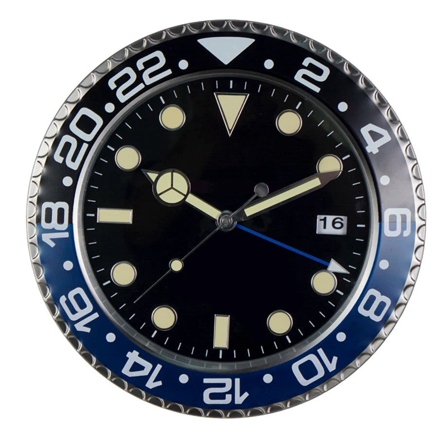 Luxury Modern Metal Wall Clock with Digital Luminescence