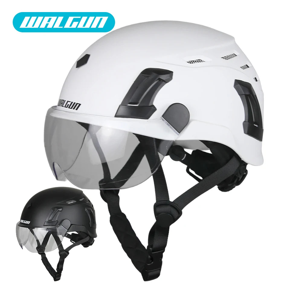 WALGUN K202 Safety Helmet | Work at Height PPE with Goggles, Visor & Ear Protection