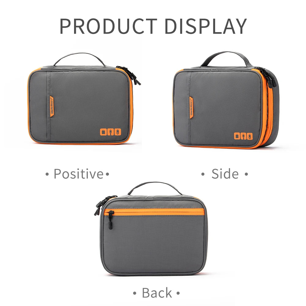 Travel Cable Organizer Bag - Portable Electronic Accessories Pouch
