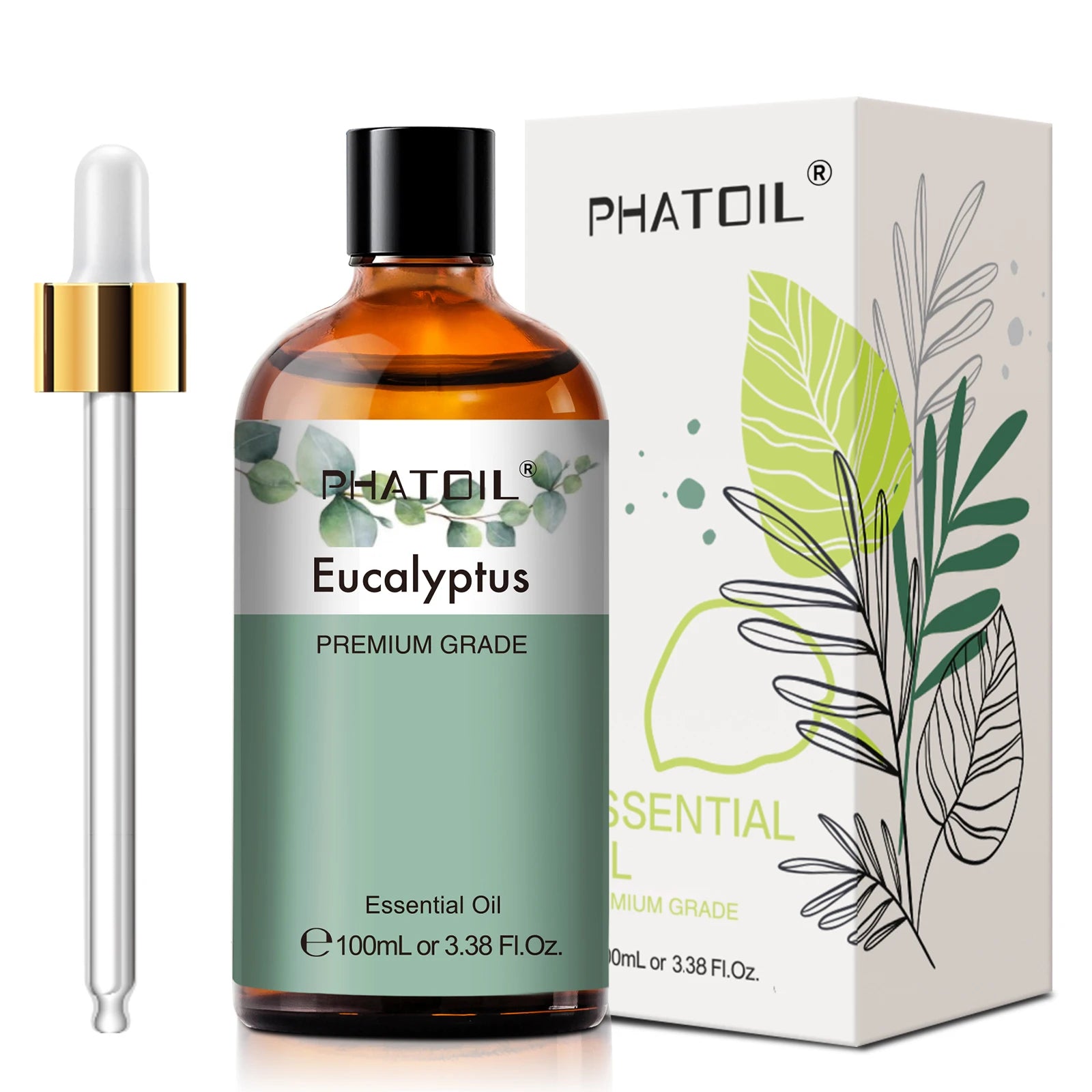 PHATOIL Premium Essential Oil Blend - Sandalwood, Lavender, Eucalyptus, Peppermint