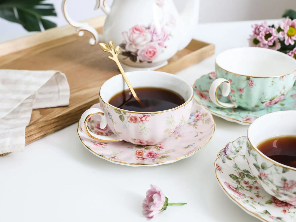 Vabena Luxury Bone China Coffee & Tea Set - Elegant Serveware