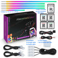 18-in-1 LED Car Ambient Lights Kit - 64 Color RGB Symphony Streamer Interior Bluetooth Strips