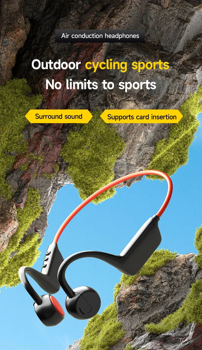 Vabena 2026 Bone Conduction Headset: Wireless IPX8 Swimming & Sports Headphones with Mic
