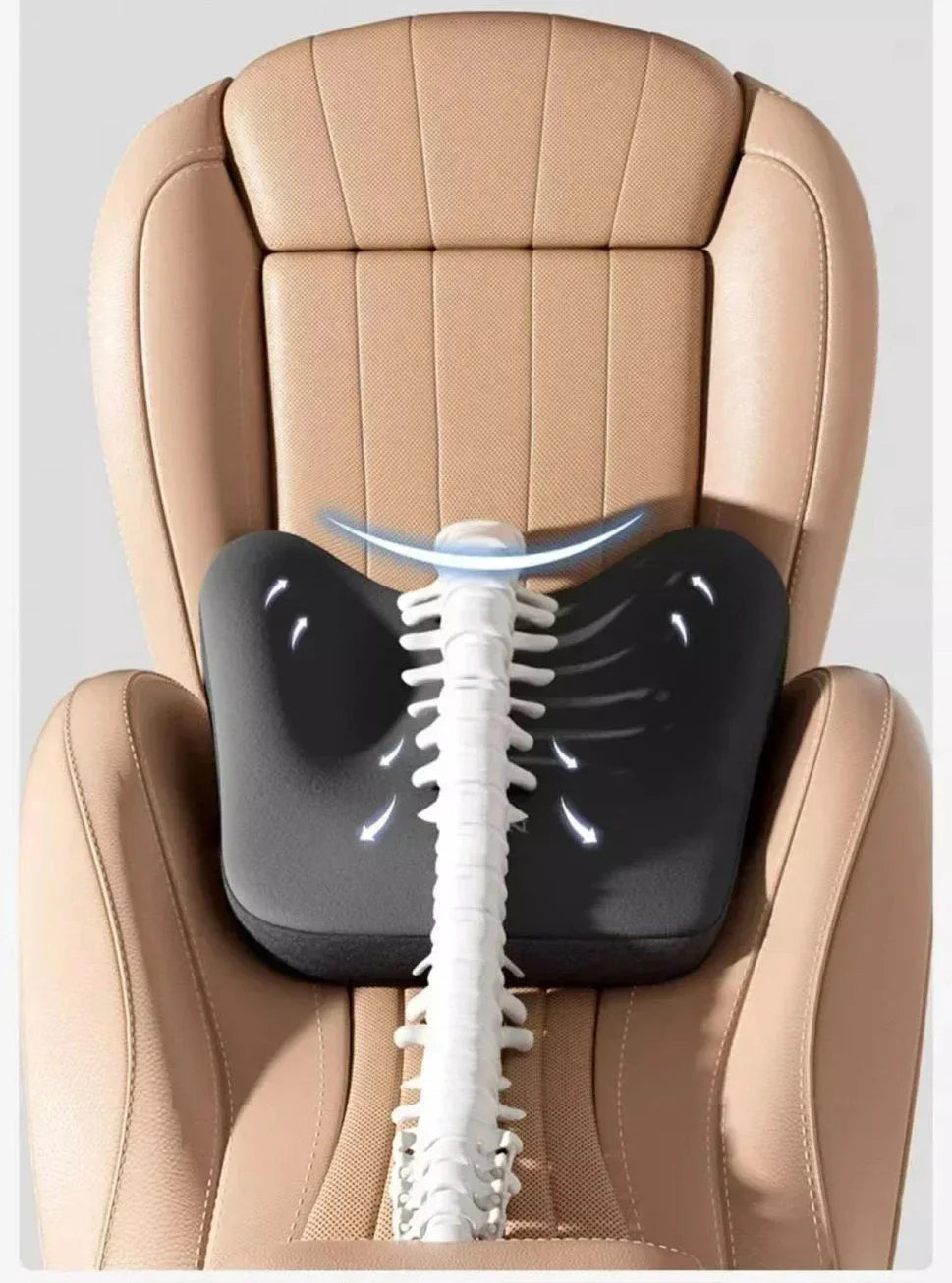 Amagi Memory Foam Car Comfort Set - Headrest, Lumbar, Back Support